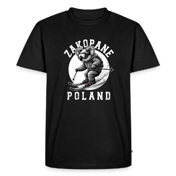 Zakopane Ski Resort Polish Mountains Skiing Poland - Men's Premium Organic T-Shirt - black - Front - Nico (187cm)