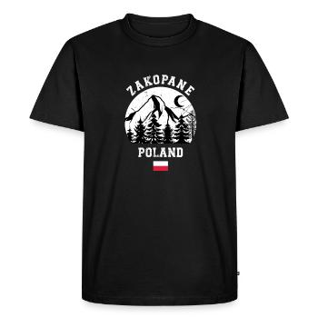 Zakopane Ski Resort Polish Mountains Skiing Poland - Men's Premium Organic T-Shirt - black - Front - Nico (187cm)