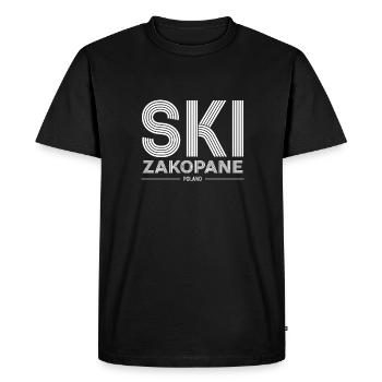 Zakopane Ski Resort Polish Mountains Skiing Poland - Men's Premium Organic T-Shirt - black - Front - Nico (187cm)