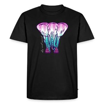 Elefant-paint your life1 - Men's Premium Organic T-Shirt - black - Front - Nico (187cm)
