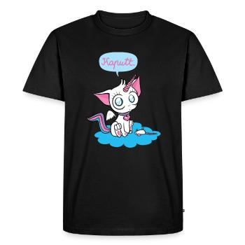 Unicornkitty - Einhorn Katze - Männer Premium Bio T-Shirt - Schwarz - Vorne - Nico (187cm)