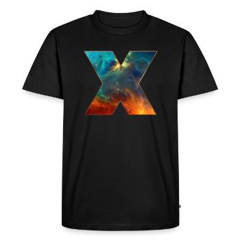 Space X, cosmos, universe, space, galaxy - T-shirt Premium bio Homme - noir - Devant - Nico (187cm)