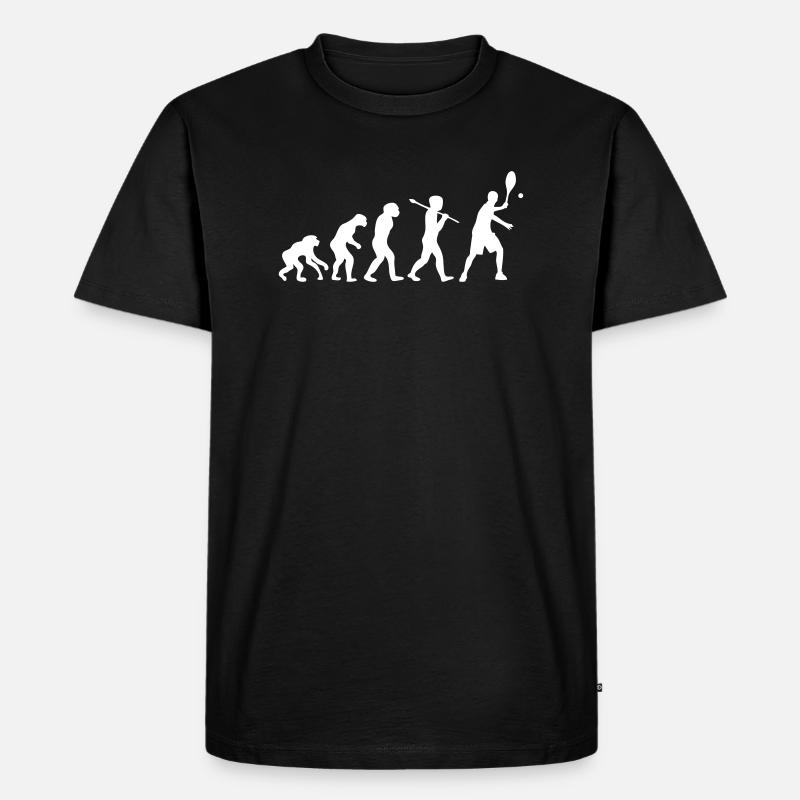 tennis evolution - Männer Premium Bio T-Shirt - Schwarz