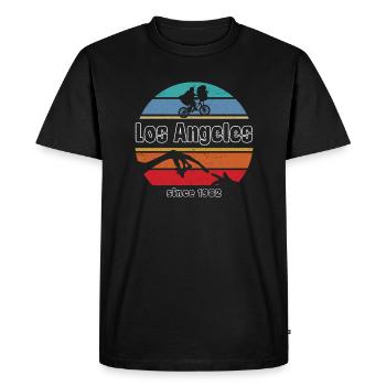 ET Extra Terrestre Films cultes des années 80 - T-shirt Premium bio Homme - noir - Devant - Nico (187cm)