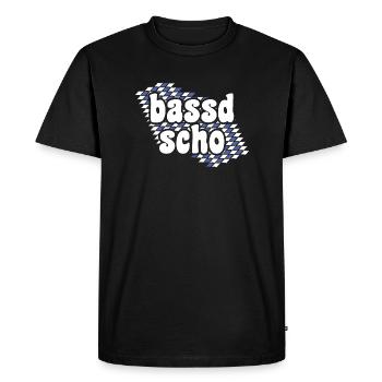 Bayerischer Spruch bassd scho - T-shirt Premium bio Homme - noir - Devant - Nico (187cm)