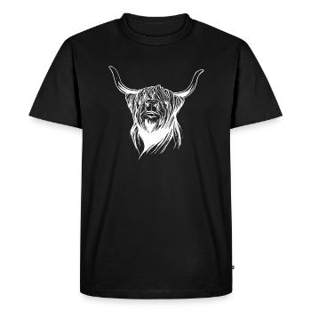 Vaches écossaise de boeuf de haute-terre cadeau agriculteur - T-shirt Premium bio Homme - noir - Devant - Nico (187cm)