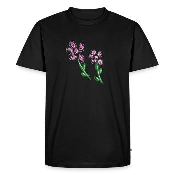 fleurs fleur - T-shirt Premium bio Homme - noir - Devant - Nico (187cm)