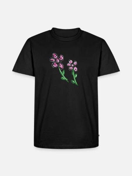 flowers flower - Men's Premium Organic T-Shirt - black