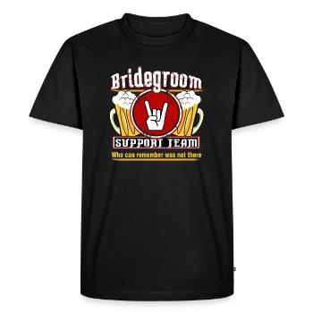 Bridegroom Support Team - Men's Premium Organic T-Shirt - black - Front - Nico (187cm)