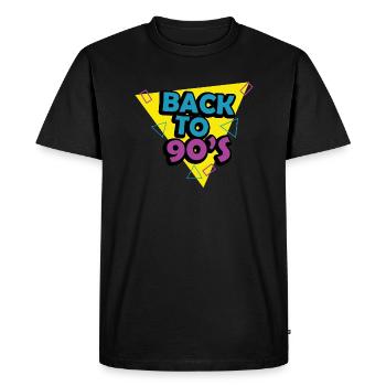 Proverbes des années 1990 Idée cadeau des années 90 - T-shirt Premium bio Homme - noir - Devant - Nico (187cm)