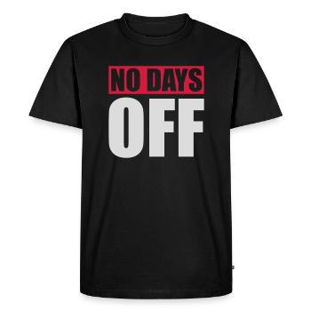 pas de jours de congé devis - T-shirt Premium bio Homme - noir - Devant - Nico (187cm)
