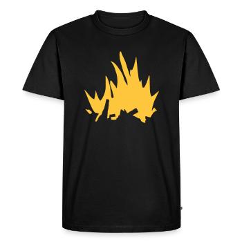 Feu de camp Camping Nature Feu de forêt Vecteur 5 - T-shirt Premium bio Homme - noir - Devant - Nico (187cm)