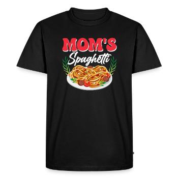 Spaghetti de maman Amateur de pâtes italiennes - T-shirt Premium bio Homme - noir - Devant - Nico (187cm)