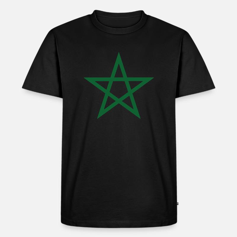 Marokko Flagge Geschenkidee - Männer Premium Bio T-Shirt - Schwarz