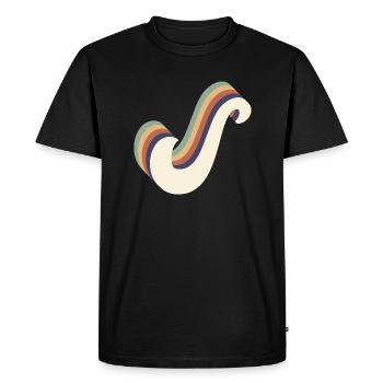 lettre s - T-shirt Premium bio Homme - noir - Devant - Nico (187cm)