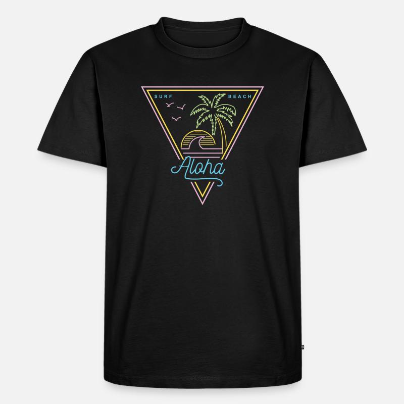 Aloha - Männer Premium Bio T-Shirt - Schwarz