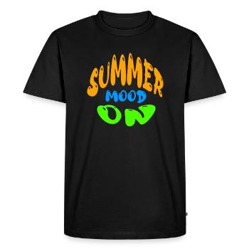 Humeur d’été sur - T-shirt Premium bio Homme - noir - Devant - Nico (187cm)
