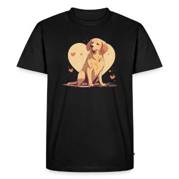 Amour pour les chiens - T-shirt Premium bio Homme - noir - Devant - Nico (187cm)