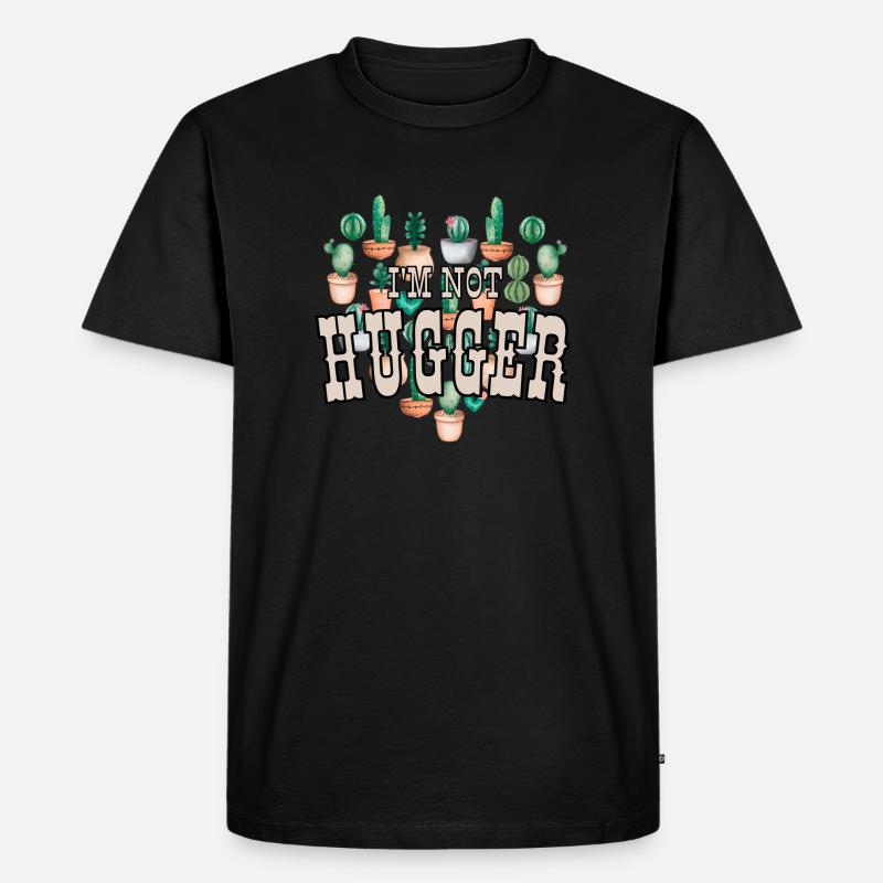 Ich bin kein Umarmer - Männer Premium Bio T-Shirt - Schwarz