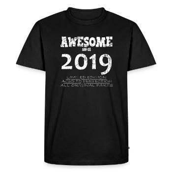 2019 - 5e anniversaire légendaire - T-shirt Premium bio Homme - noir - Devant - Nico (187cm)