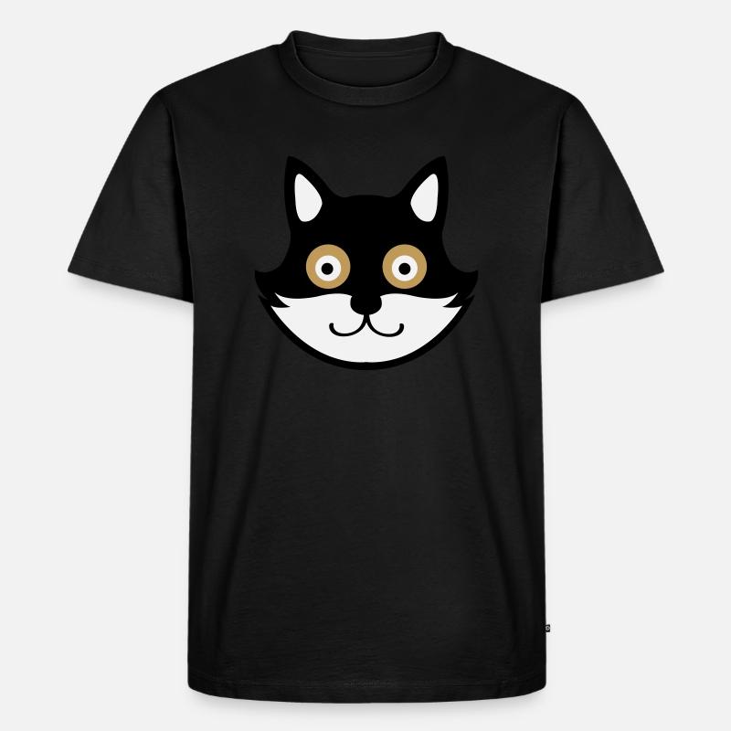 cat - Männer Premium Bio T-Shirt - Schwarz