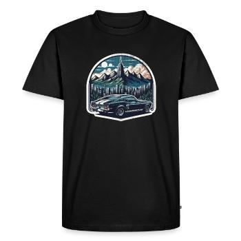 Vintage American and Sports Car - Men's Premium Organic T-Shirt - black - Front - Nico (187cm)