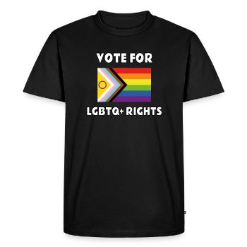 Votez pour les droits des homosexuels - T-shirt Premium bio Homme - noir - Devant - Nico (187cm)