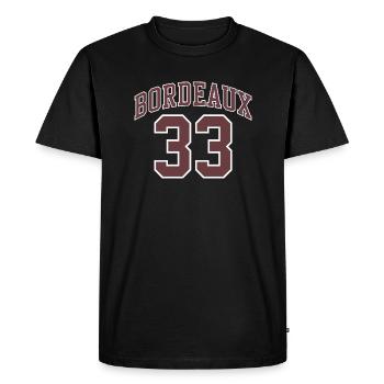 Bordeaux 33 - T-shirt Premium bio Homme - noir - Devant - Nico (187cm)