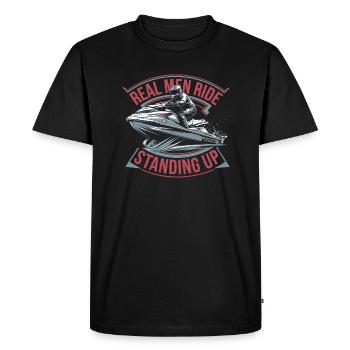 Pour les vrais amateurs de sports nautiques - T-shirt Premium bio Homme - noir - Devant - Nico (187cm)
