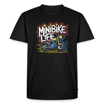 Passion pour les -motos - T-shirt Premium bio Homme - noir - Devant - Nico (187cm)
