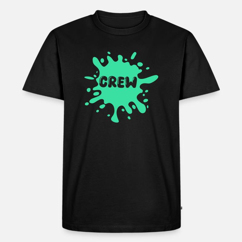 crew klecks - Männer Premium Bio T-Shirt - Schwarz