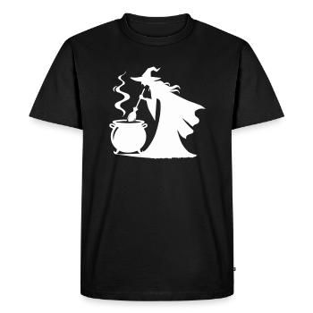 Marmite de sorcière - T-shirt Premium bio Homme - noir - Devant - Nico (187cm)
