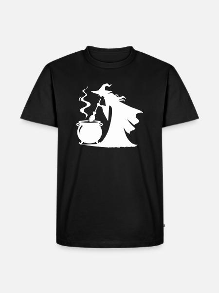 Witch Cooking Pot - Men's Premium Organic T-Shirt - black