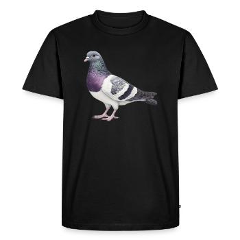Colombe - T-shirt Premium bio Homme - noir - Devant - Nico (187cm)