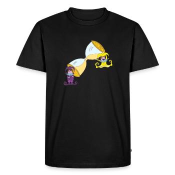 Les lutins - T-shirt Premium bio Homme - noir - Devant - Nico (187cm)