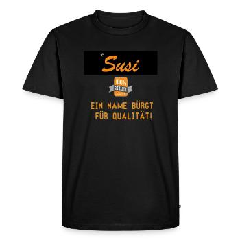Susi - Men's Premium Organic T-Shirt - black - Front - Nico (187cm)