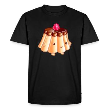 Flamboise le flan - T-shirt Premium bio Homme - noir - Devant - Nico (187cm)