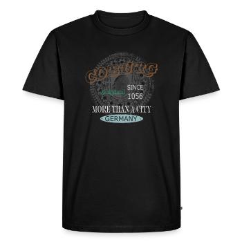 Authentic Coburg tuerkis best for black - Men's Premium Organic T-Shirt - black - Front - Nico (187cm)