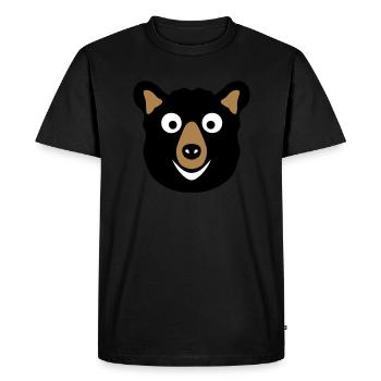 ours dessin cartoon animaux - T-shirt Premium bio Homme - noir - Devant - Nico (187cm)