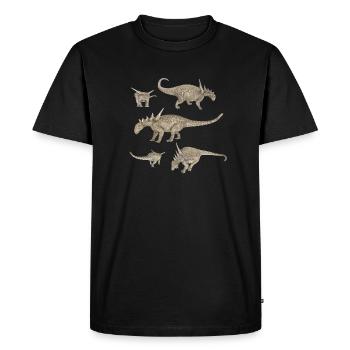 Sauropelta dinosaur - Men's Premium Organic T-Shirt - black - Front - Nico (187cm)