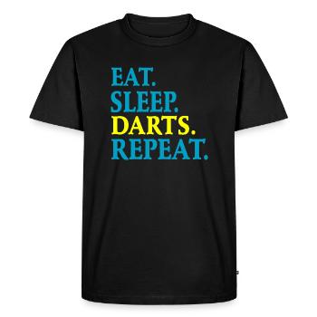 Darts Dart - Men's Premium Organic T-Shirt - black - Front - Nico (187cm)