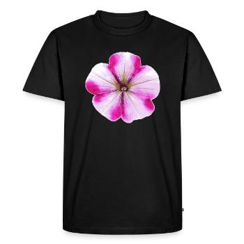 Fleur fleurs pétunie jardin d’été motif - T-shirt Premium bio Homme - noir - Devant - Nico (187cm)