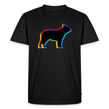 CMYK French Bulldog - Men's Premium Organic T-Shirt - black - Front - Nico (187cm)