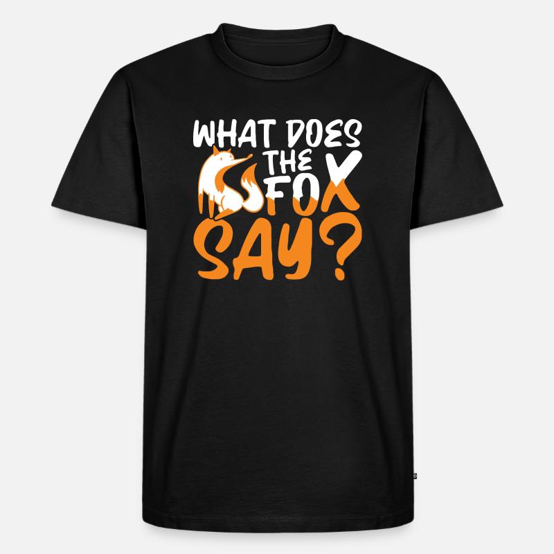 what does the fox say - Männer Premium Bio T-Shirt - Schwarz