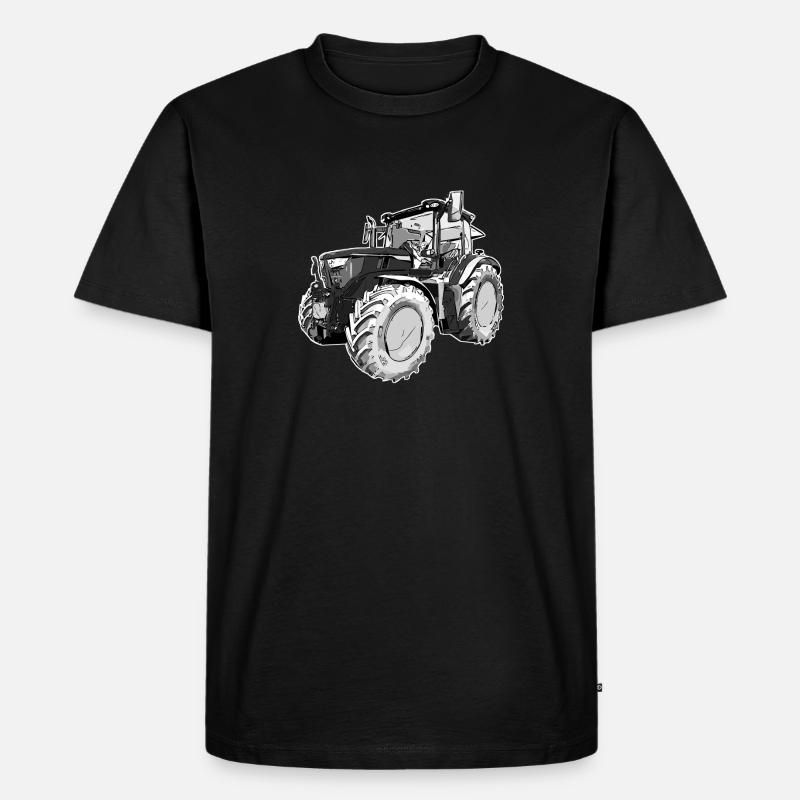 Traktor Allrad - Männer Premium Bio T-Shirt - Schwarz