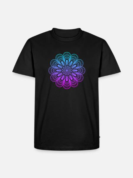 Mandala - Männer Premium Bio T-Shirt - Schwarz