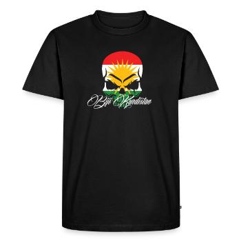 Skull Biji Kurdistan - Men's Premium Organic T-Shirt - black - Front - Nico (187cm)