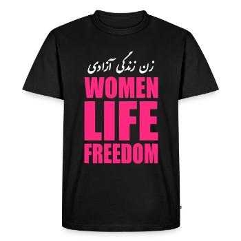 Women life freedom - T-shirt Premium bio Homme - noir - Devant - Nico (187cm)