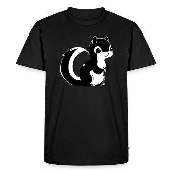 Écureuil - T-shirt Premium bio Homme - noir - Devant - Nico (187cm)
