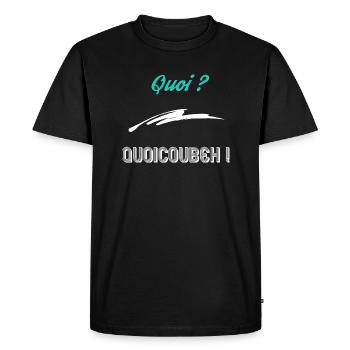 Quoi ? Quoicoubeh - T-shirt Premium bio Homme - noir - Devant - Nico (187cm)